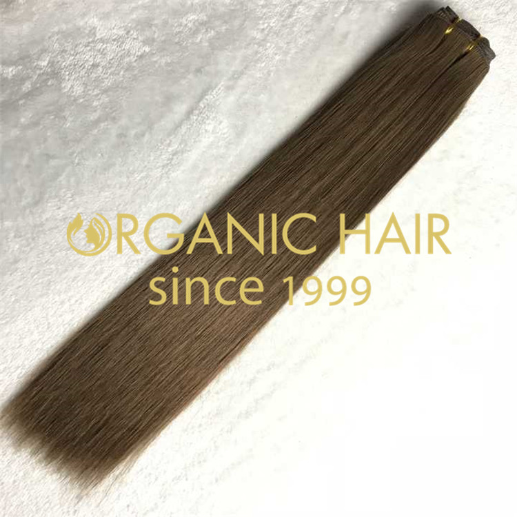 machine hair weft with lace H94